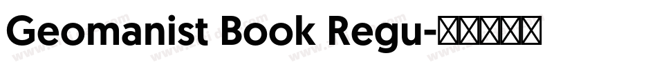 Geomanist Book Regu字体转换